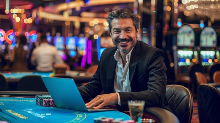 Tampilan meja Macau Pools langsung di aplikasi mobile taringbet dengan dealer profesional